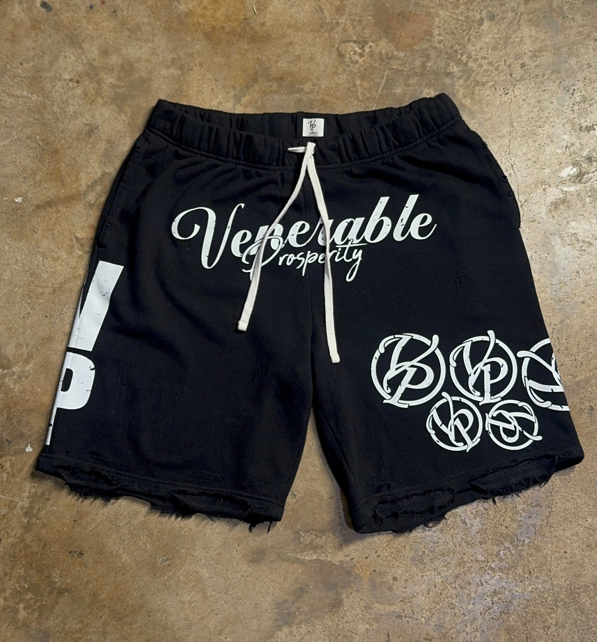 VP Distressed Shorts – Black