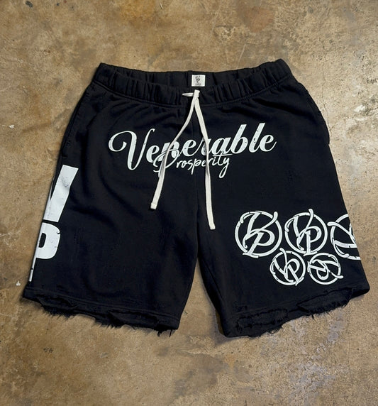 VP Distressed Shorts – Black