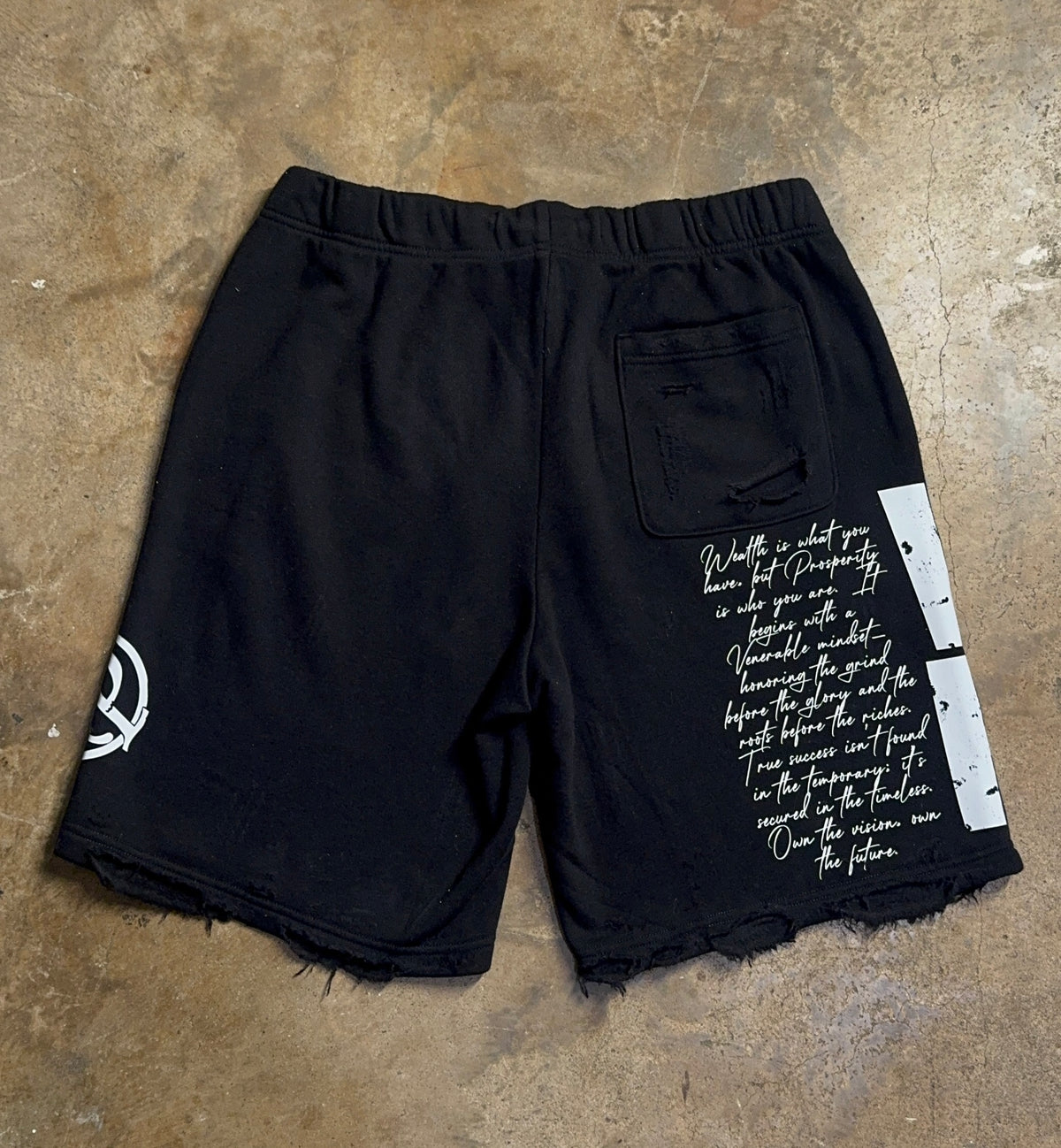 VP Distressed Shorts – Black